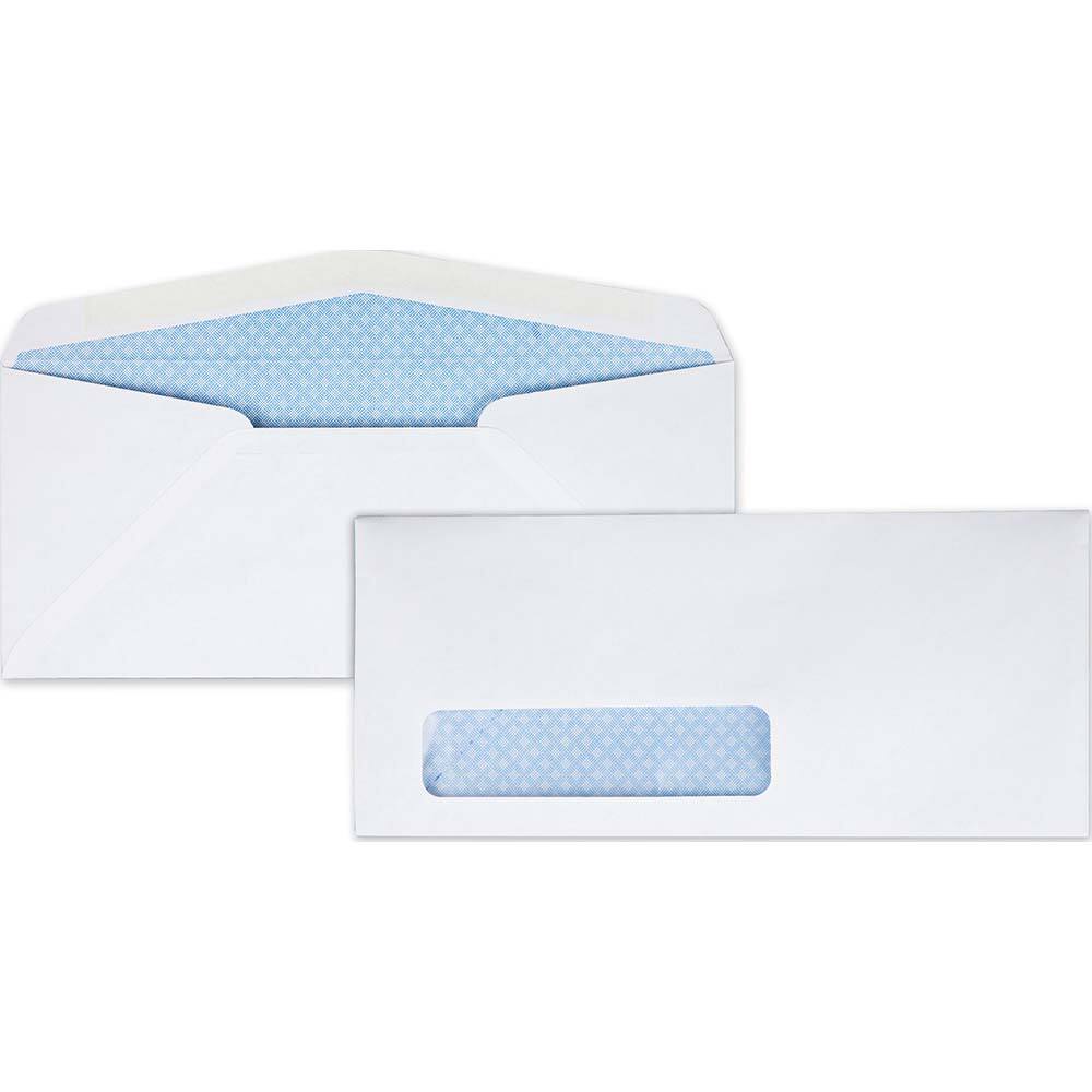 Quality Park - Mailers, Sheets & Envelopes; Type: Business Envelope ; Style: Gummed Flap ; Width (Inch): 9-1/2 ; Length (Inch): 4-1/8 ; Box Quantity: 500 ; Size: 4.13 x 9.5 - Exact Industrial Supply