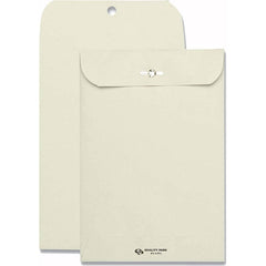 Quality Park - Mailers, Sheets & Envelopes; Type: Clasp Envelope ; Style: Clasp w/Gummed Flap ; Width (Inch): 9-1/2 ; Length (Inch): 6-1/2 ; Box Quantity: 100 ; Size: 6.5 x 9.5