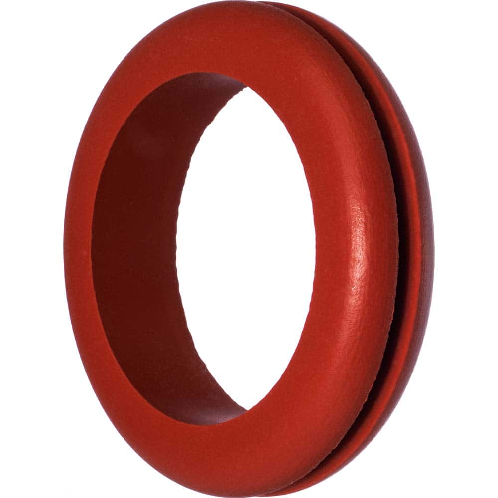 USA Sealing - Grommets; Type: High-Temperature Push-In Grommet ; Outside Diameter (Inch): 1-1/8 ; Overall Thickness (Decimal Inch): 3/8 ; Inside Diameter Inch: 5/8 (Inch); Material: Silicone Rubber ; Type: High-Temperature Push-In Grommet - Exact Industrial Supply