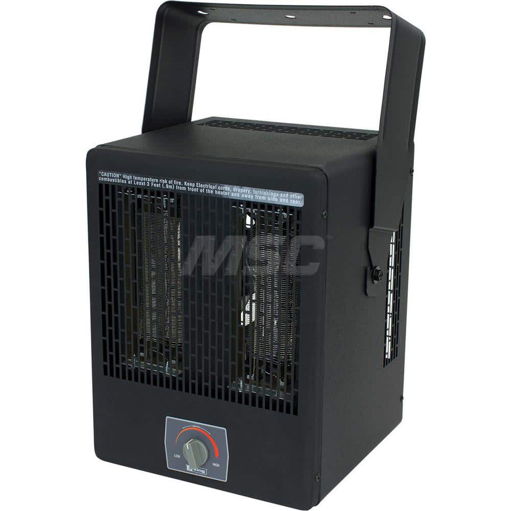 Electric Suspended Heaters; Heater Type: Electric Garage Heater; Heating Capacity: 17060; Phase: Single; Voltage: 240.00; Wattage: 5000; Air Flow: 750; Height (Inch): 10.375 in; Overall Length: 13.63; Depth (Inch): 9.75 in; Depth (Inch): 9.75 in; Maximum