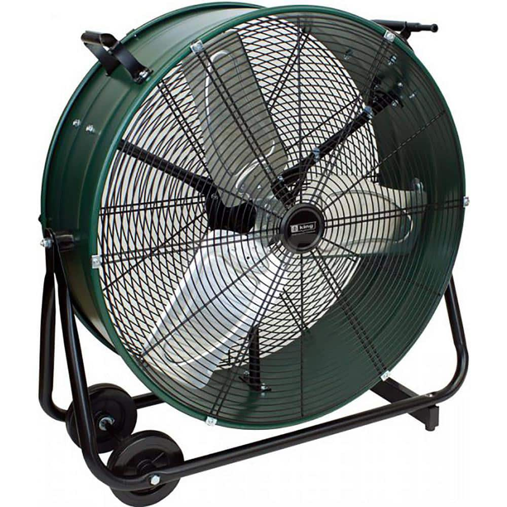 Blower Fan: 8,800 CFM, Direct Drive, Drum Fan 120V, 1/4 hp, 2.9 A, 2 Speed, Floor Mount