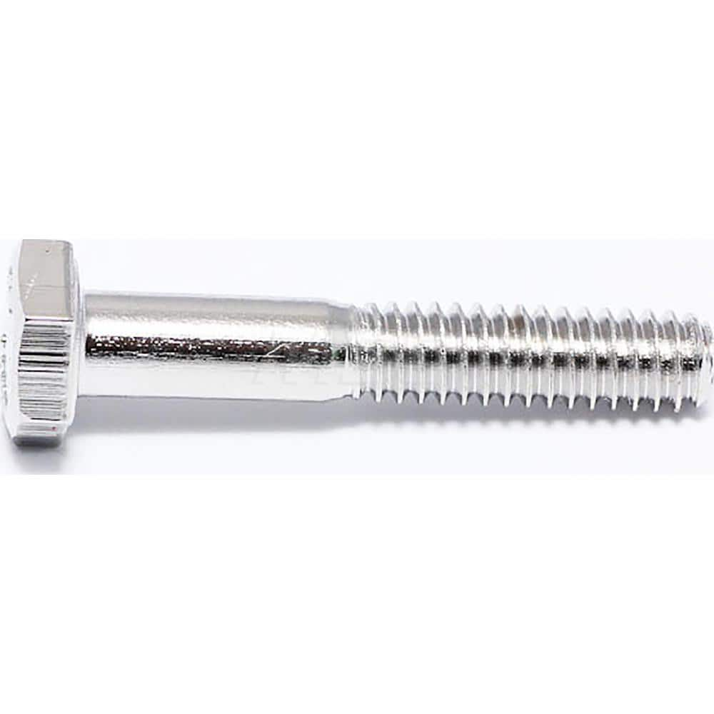 Hex Head Cap Screw: 3/8-16 x 3″, Grade 18-8 Stainless Steel, NL-19 Finish Partially Threaded, ANSI B18.2.1