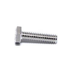 Hex Head Cap Screw: M10 x 1.50 x 30 mm, Grade 316 Stainless Steel, NL-19 Finish Fully Threaded, 17 mm Hex, DIN 933