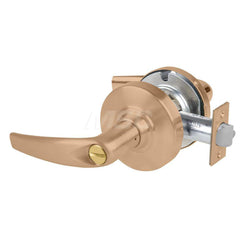 Lever Locksets; Type: Cylindrical Lock; Key Type: Keyless; Strike Type: Curved Lip Strike; Finish/Coating: Satin Bronze; Material: Metal; Material: Metal; Door Thickness: 1.75 in; Backset: 2.75 in; Cylinder Type: No Keyway; Minimum Order Quantity: Metal;