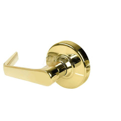 Lever Locksets; Type: Cylindrical Lock; Key Type: Keyless; Strike Type: Curved Lip Strike; Finish/Coating: Bright Brass; Material: Metal; Material: Metal; Door Thickness: 1.75 in; Backset: 2.75 in; Cylinder Type: No Keyway; Minimum Order Quantity: Metal;