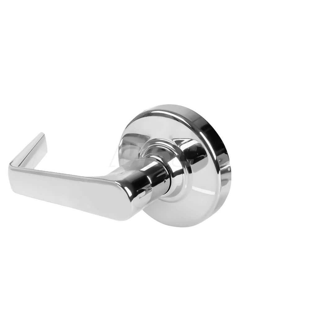 Lever Locksets; Type: Cylindrical Lock; Key Type: Keyless; Strike Type: Curved Lip Strike; Finish/Coating: Bright Chrome; Material: Metal; Material: Metal; Door Thickness: 1.75 in; Backset: 2.75 in; Cylinder Type: No Keyway; Minimum Order Quantity: Metal;