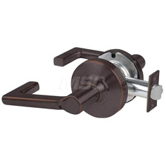 Lever Locksets; Type: Cylindrical Lock; Key Type: Keyless; Strike Type: Curved Lip Strike; Finish/Coating: Aged Bronze; Material: Metal; Material: Metal; Door Thickness: 1.75 in; Backset: 2.75 in; Cylinder Type: No Keyway; Minimum Order Quantity: Metal; M