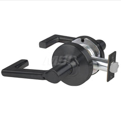 Lever Locksets; Type: Cylindrical Lock; Key Type: Keyless; Strike Type: Curved Lip Strike; Finish/Coating: Matte Black; Material: Metal; Material: Metal; Door Thickness: 1.75 in; Backset: 2.75 in; Cylinder Type: No Keyway; Minimum Order Quantity: Metal; M