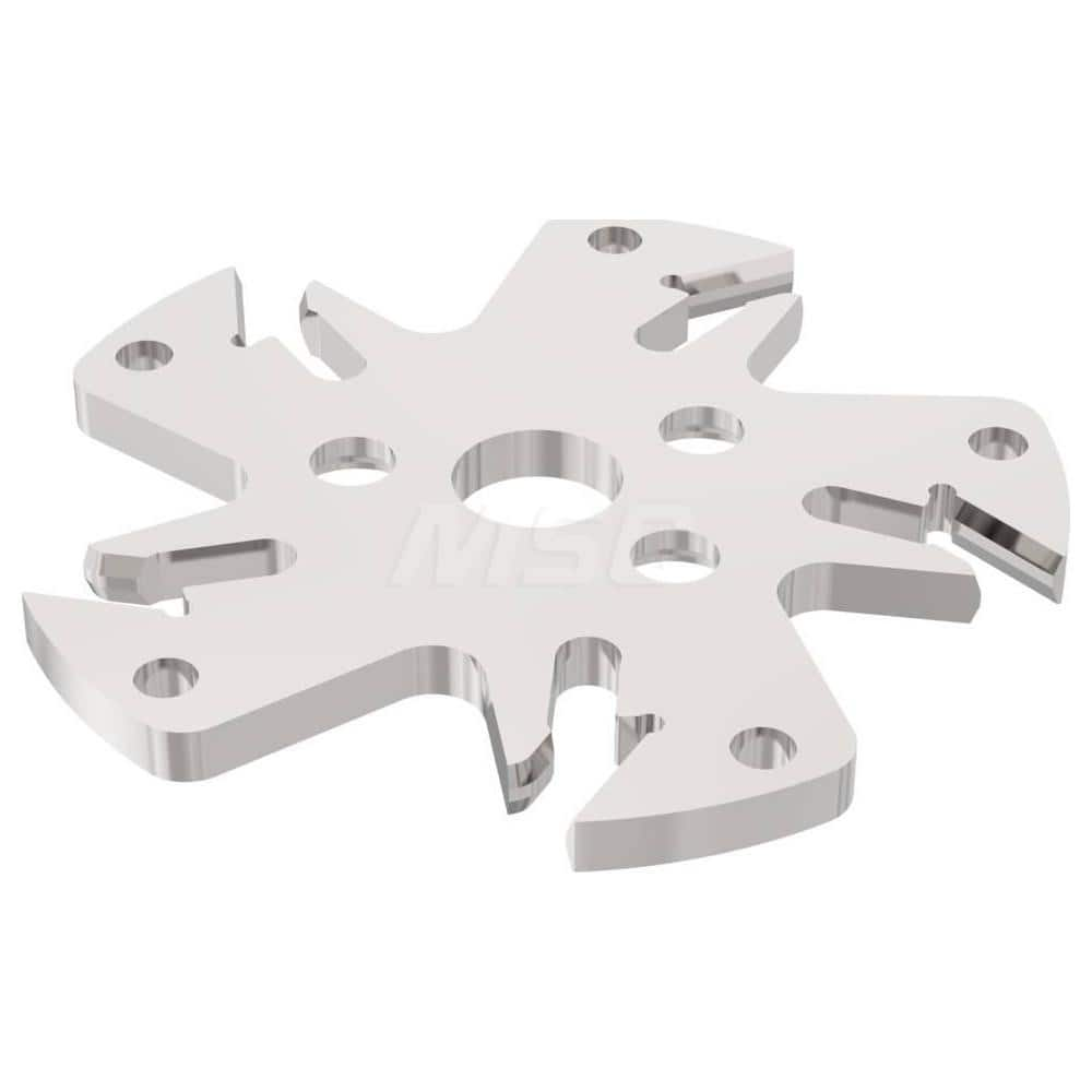 Indexable Slotting Cutter: 4.1 mm Cutting Width, 63 mm Cutter Dia, Arbor Hole Connection, 15 mm Depth of Cut, Right Hand Cut Screw, Uses 5 150.10 Inserts, 5 Teeth, Straight, Positive, Steel, Uncoated