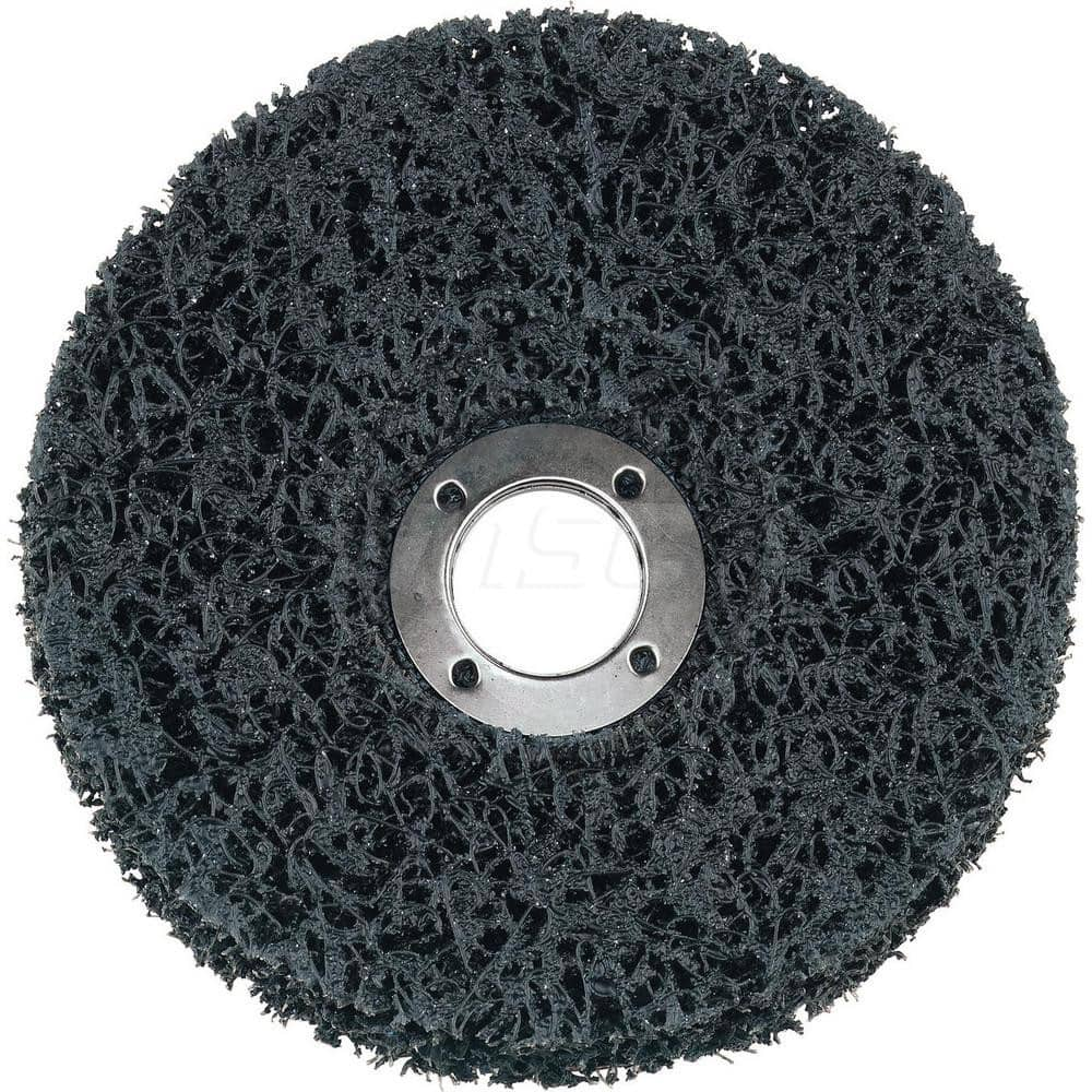 Deburring Disc: 4-1/2″ Disc Dia, 7/8″ Hole, Medium Grade, Fleece Arbor Mount, Gray, 2,900 Max RPM