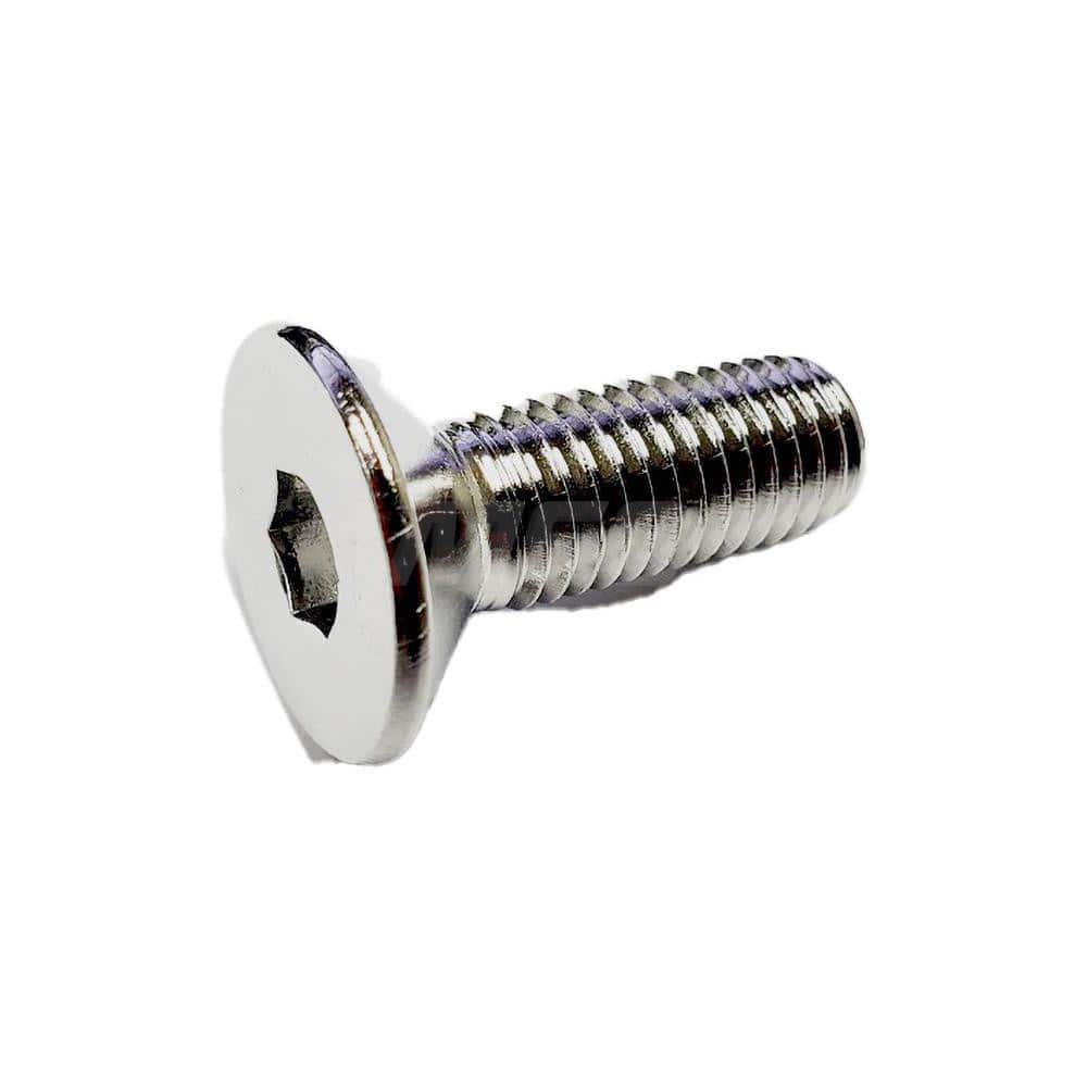 Flat Socket Cap Screw: 5/16-18 x 1-1/2″ Long, 18-8 Stainless Steel, NL-19 Finish Hex Socket