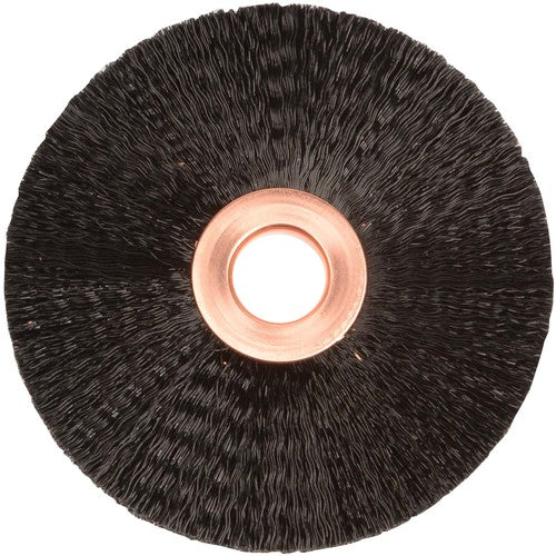 3″ Small Diameter Nylon Wheel, .010″ Crimped Black Fill, 1/2″ Arbor Hole - All Tool & Supply