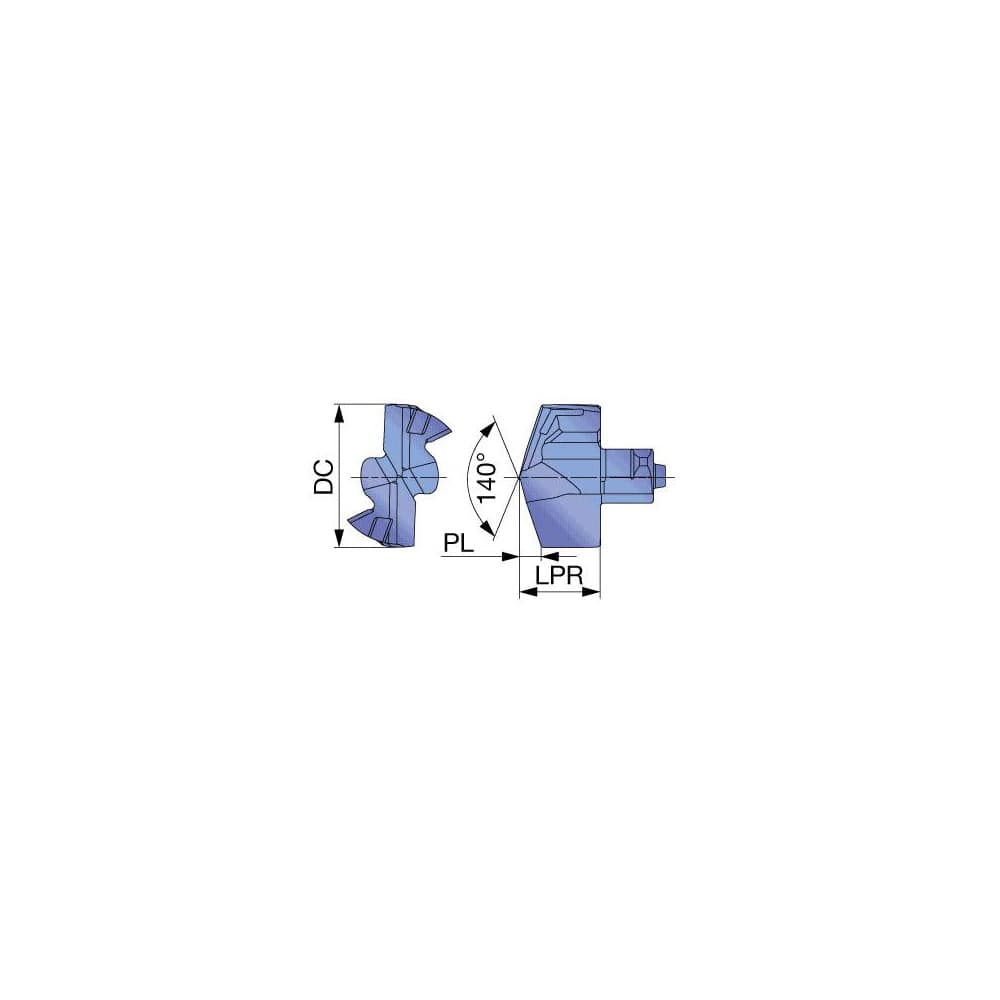 Replaceable Drill Tip:  DMP2567 AH725,  140 &deg N/A TiAlN Finish,  No