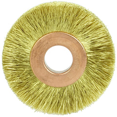 1 1/2″ × 3/8″-0.005″ Wire Size - Brass Non-Sparking Wire Wheel - All Tool & Supply