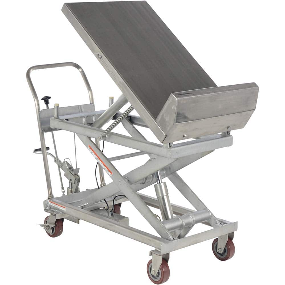 Vestil - Tilting Tables; Type: Elevating Cart ; Load Capacity (Lb.): 1000.000 ; Tilt Angle: 40 ; Control Type: Foot - Exact Industrial Supply