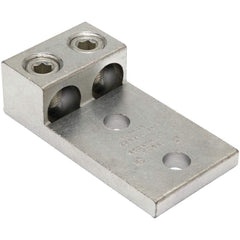 Burndy - Ring Terminals; Terminal Type: Rectangle ; Insulation Type: NonInsulated ; Connection Type: Lug ; Compatible Wire Size (AWG): 6 (Strand) ; Compatible Wire Size (kcmil): 350 ; Stud Size (Inch): 1/2 - Exact Industrial Supply