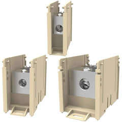 Burndy - Power Distribution Blocks; Amperage: 310 ; Number of Poles: 3 ; Number of Primary Connections: 1 ; Number of Secondary Connections: 1 ; Voltage: 600 ; Primary Wire Range: 6 AWG-350 kcmil - Exact Industrial Supply