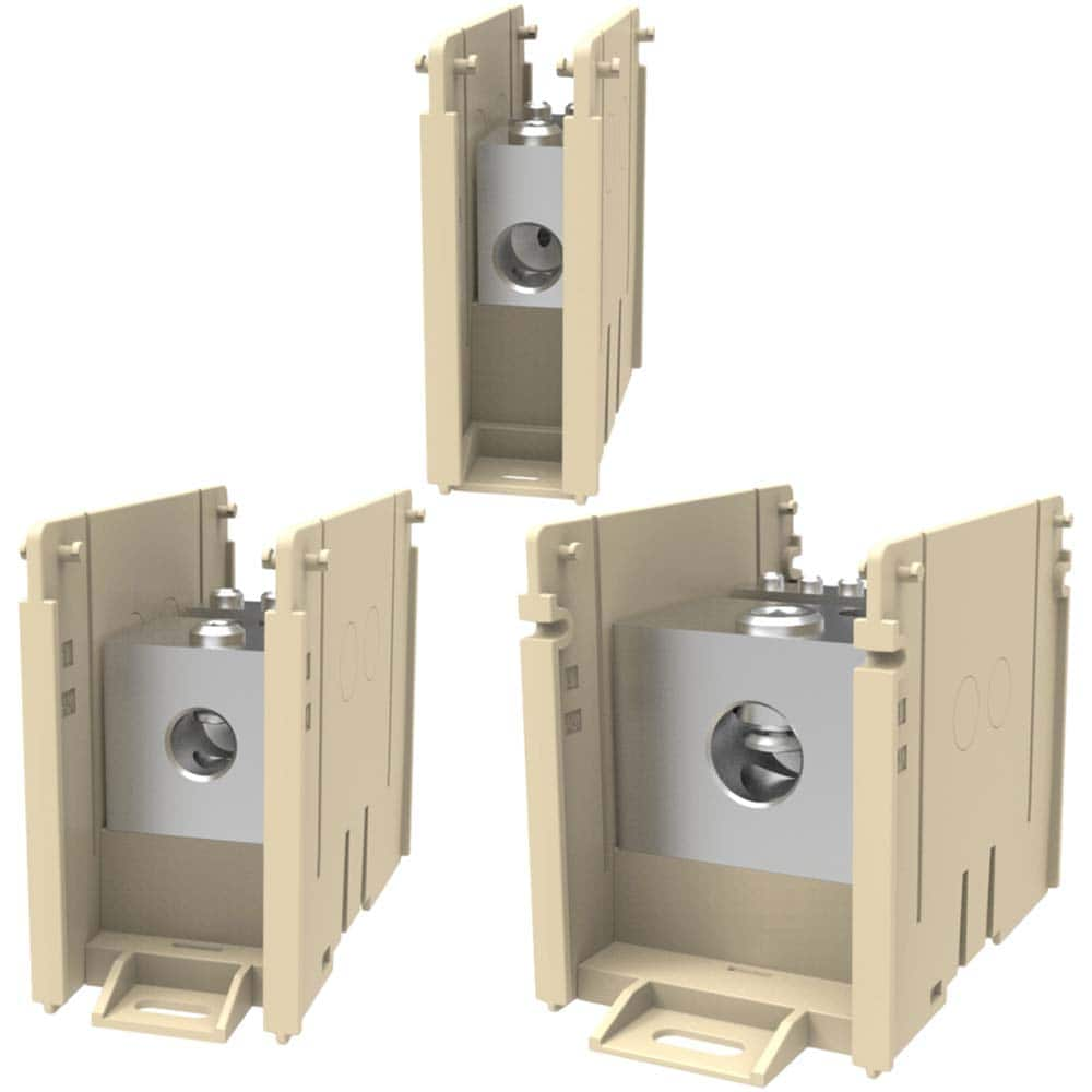 Burndy - Power Distribution Blocks; Amperage: 175 ; Number of Poles: 1 ; Number of Primary Connections: 1 ; Number of Secondary Connections: 6 ; Voltage: 600 ; Primary Wire Range: 14-2/0 AWG - Exact Industrial Supply