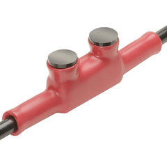 Burndy - Butt Splice Terminals; Insulation Type: Insulated ; Insulation Material: Plastisol ; Connection Type: Lug ; Compatible Wire Size (AWG): 6-4 ; Color: Red ; Overall Length (mm): 109.22 - Exact Industrial Supply