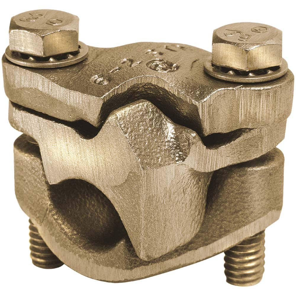 Burndy - Grounding Clamps; Clamp Type: Parallel Clamp ; Compatible Wire Size (AWG): 1/0-4/0; 6-1/0 ; Overall Length (Inch): 1-1/2 ; Overall Length (Decimal Inch): 1-1/2 ; Material: Copper ; Standards Met: EU RoHS Indicator; RoHS NC Compliant; UL 467 - Exact Industrial Supply