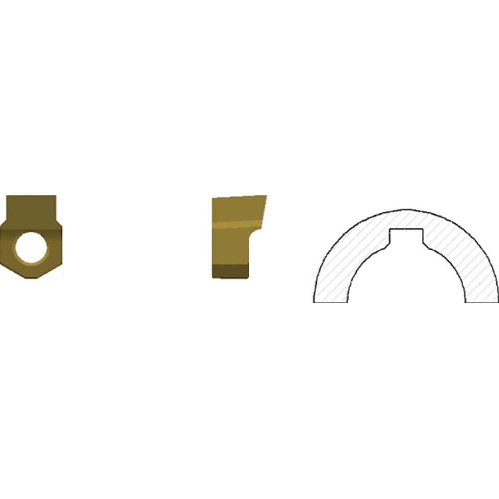 Broaching Inserts; Cutting Width (Decimal Inch): 1.0000; Maximum Depth of Cut (Decimal Inch): 0.5110; Insert Thickness (Decimal Inch): 1.0236; Insert Length (Decimal Inch): 1.1811; Chamfer: Yes