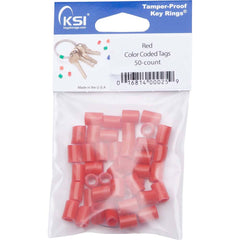 Key Systems - Key Control; Type: Color Tag ; Number of Keys: 0 ; Color: Red ; Height (Inch): 1/4 ; Width (Inch): 1/4 ; Depth (Inch): 1/4 - Exact Industrial Supply