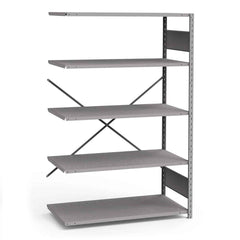 Rousseau Metal - Steel Shelving; Type: Add-On Unit ; Starter or Add-On: Add-On ; Load Capacity (Lb.): 3500.000 ; Number of Shelves: 5 ; Width (Inch): 48 ; Height (Inch): 75 - Exact Industrial Supply