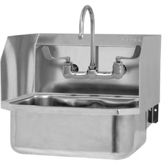 SANI-LAV - Sinks; Type: Wall Mounted Wash Sink ; Outside Length: 19 (Inch); Outside Width: 18 (Inch); Outside Height: 16-1/2 (Inch); Inside Length: 14 (Inch); Inside Width: 17 (Inch) - Exact Industrial Supply