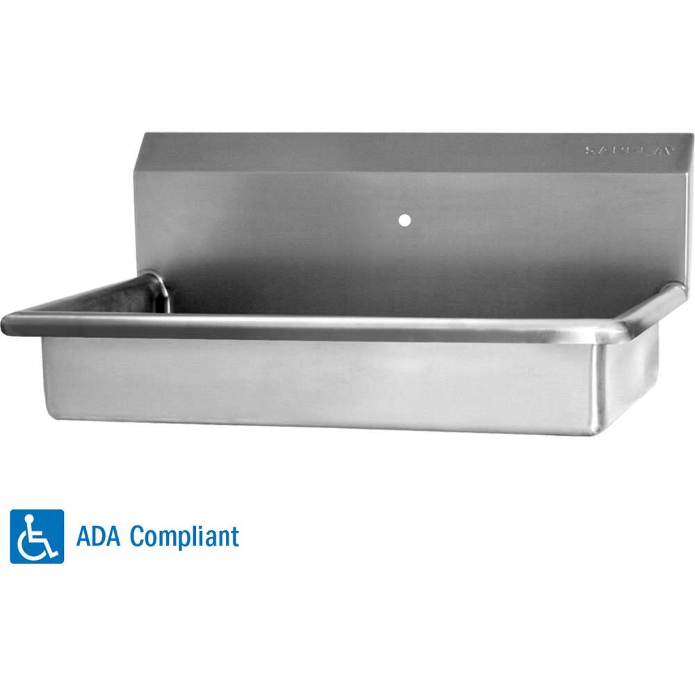 SANI-LAV - Sinks; Type: Wall Mounted Wash Sink ; Outside Length: 30 (Inch); Outside Width: 20 (Inch); Outside Height: 15-1/2 (Inch); Inside Length: 27 (Inch); Inside Width: 16-1/2 (Inch) - Exact Industrial Supply