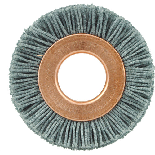 1 1/2″ Diameter-1/2″ Arbor Hole - Abrasive Nylon-Copper Center Straight Nylox Wheel - All Tool & Supply