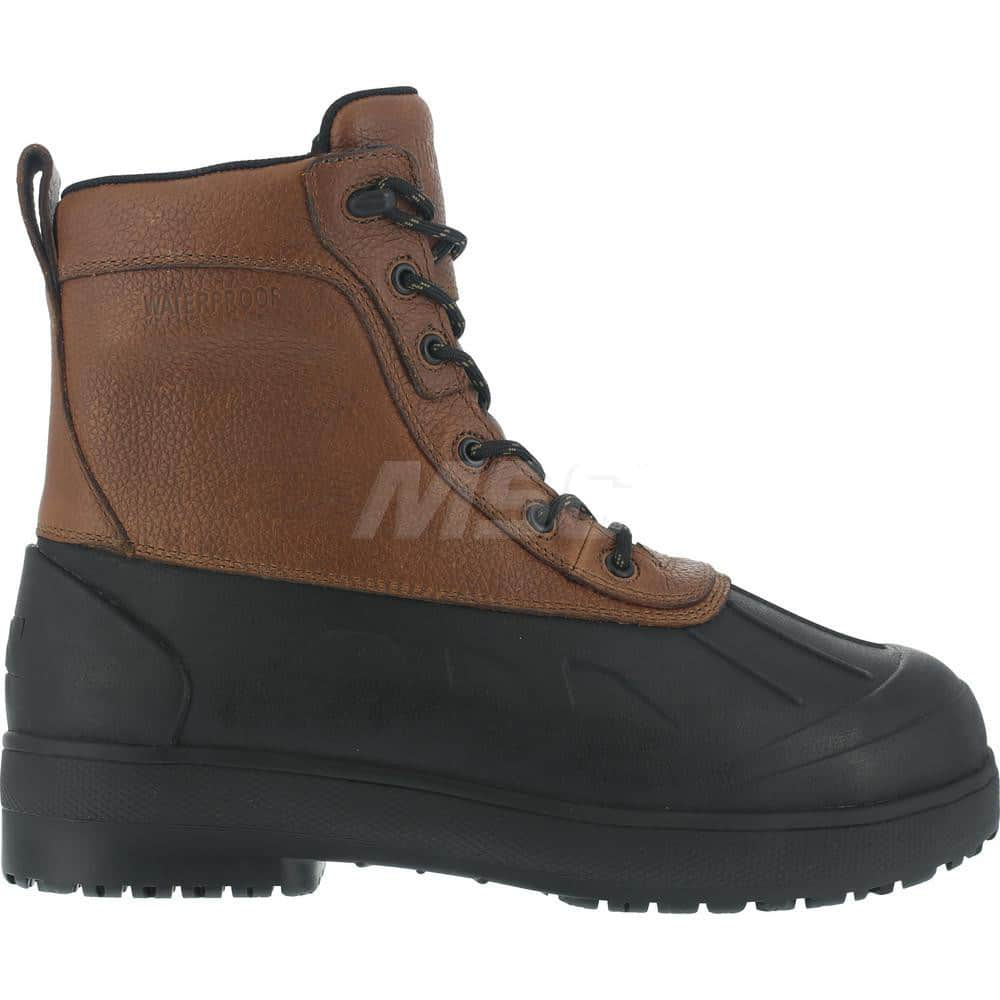 Work Boot: Size 11.5, 8″ High, Leather, Composite Toe Black, Wide Width