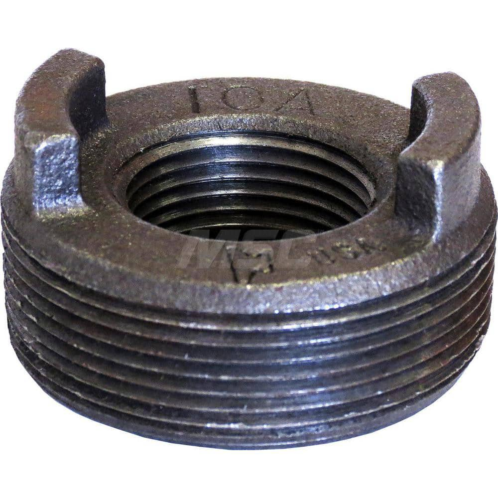 Black Face Bushing: 2-1/2 x 2″, 150 psi, Threaded Malleable Iron, Galvanized Finish, Class 150