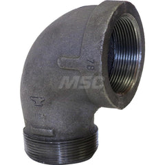 Black 90 ° Street Elbow: 1″, 150 psi, Threaded Malleable Iron, Galvanized Finish, Class 150