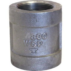 Black Coupling: 2″, 300 psi, Threaded Malleable Iron, Galvanized Finish, Class 300