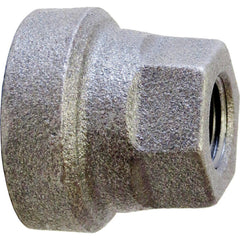 Black Reducing Coupling: 2-1/2 x 1-1/2″, 125 psi, Threaded Cast Iron, Black Finish, Class 125