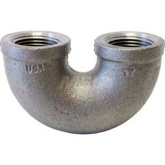 Black Open Return Bend: 1-1/2″, 150 psi, Threaded Malleable Iron, Galvanized Finish, Class 150