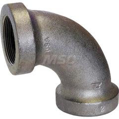 Black 90 ° Elbow: 2″, 0 psi, Threaded Cast Iron, Black Finish, Class 702