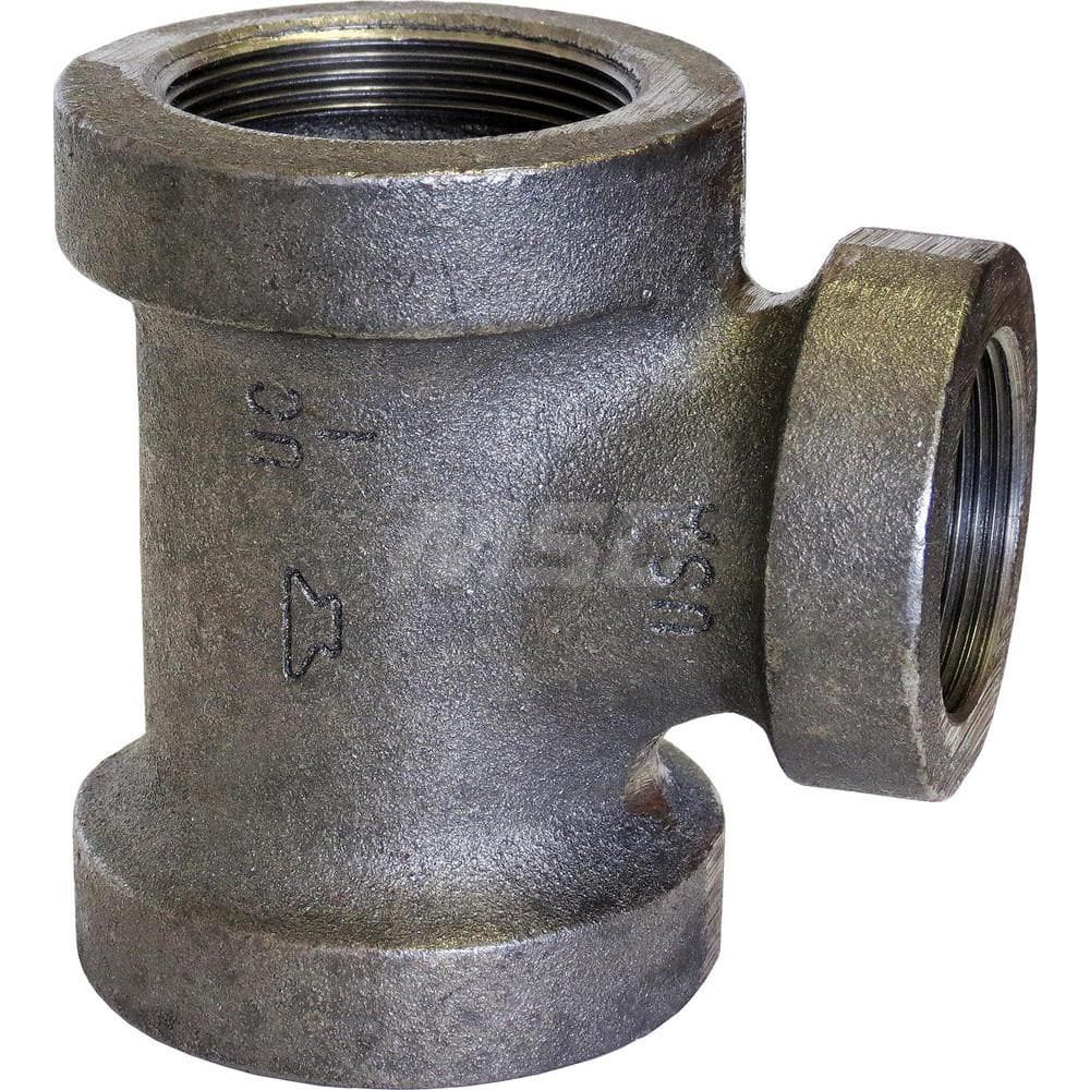 Black 90 ° Short Turn Ty: 2 x 1-1/2 x 1-1/2″, 0 psi, Threaded Cast Iron, Black Finish, Class 727