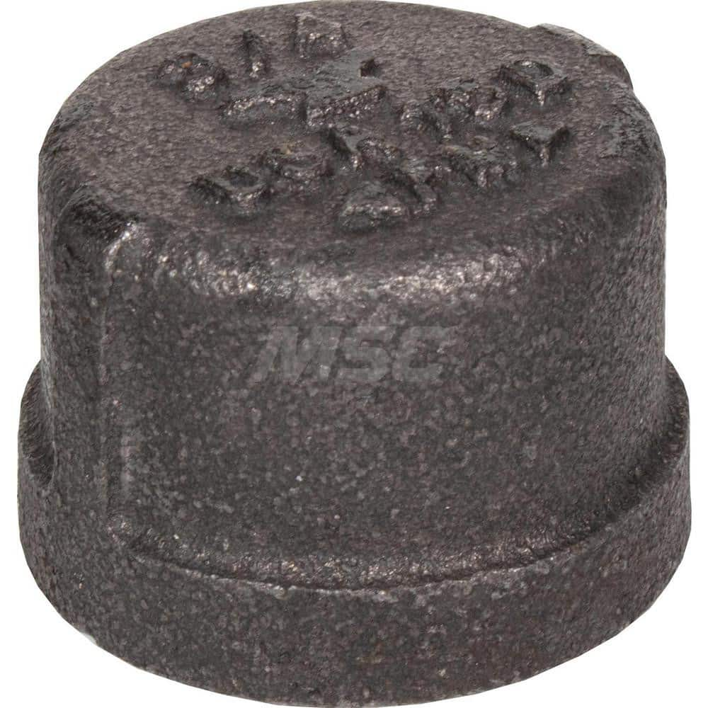 Black Cap: 4″, 150 psi, Threaded Malleable Iron, Galvanized Finish, Class 150