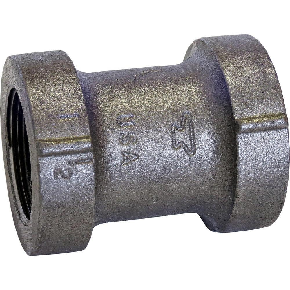 Black Coupling: 1-1/2″, 0 psi, Threaded Cast Iron, Galvanized Finish, Class 753