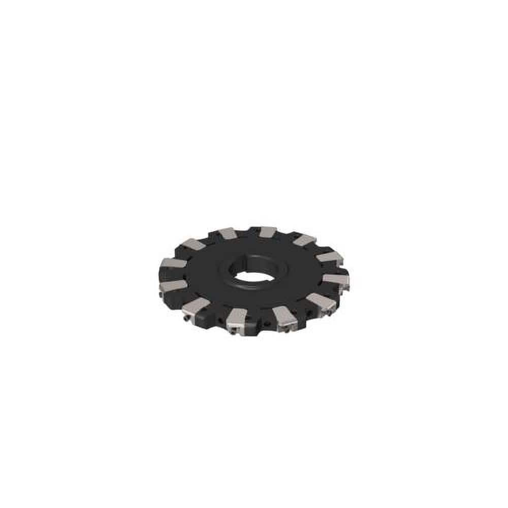 Indexable Slotting Cutter: 8.5 mm Cutting Width, 160 mm Cutter Dia, Arbor Hole Connection, 50.5 mm Depth of Cut, 40 mm Hole, Neutral Screw, Uses 12 XNHQ Inserts, 12 Teeth, Straight, Positive, Steel, Ni Finish