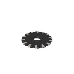 Indexable Slotting Cutter: 8.5 mm Cutting Width, 200 mm Cutter Dia, Arbor Hole Connection, 63.5 mm Depth of Cut, 50 mm Hole, Neutral Screw, Uses 14 XNHQ Inserts, 14 Teeth, Straight, Positive, Steel, Ni Finish