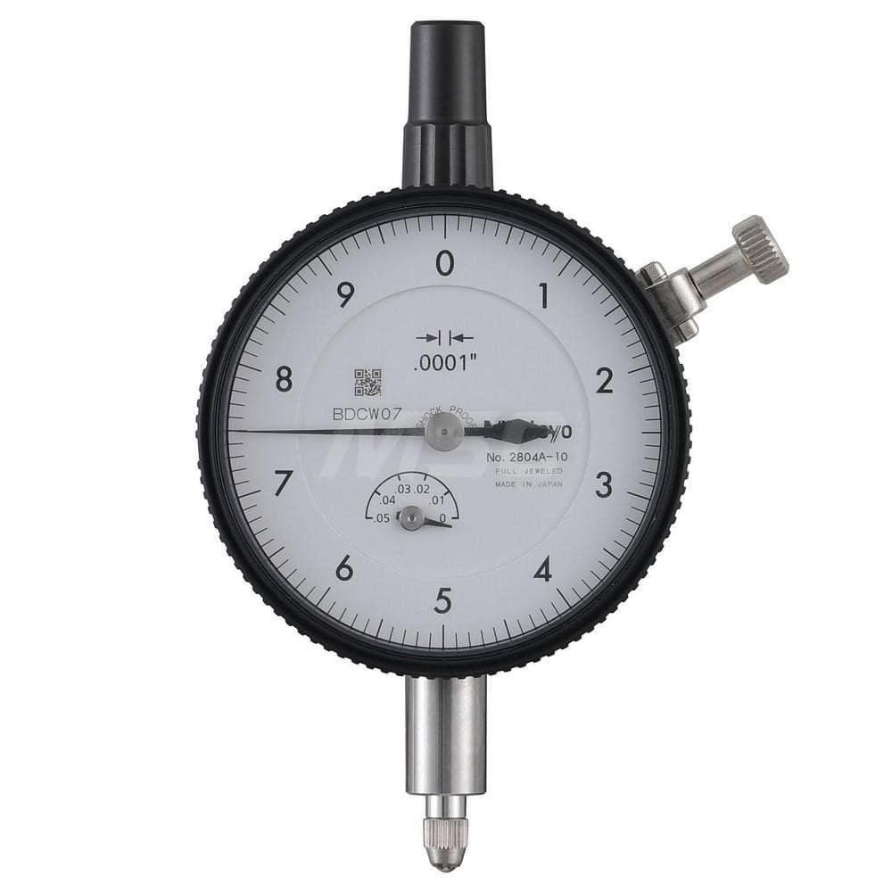 Dial Drop Indicator: 0 to 0.05″ Range, 0-10 Dial Reading, 0.0001″ Graduation 0.01″ per Revolution, Lug Back,  ±0.0002″ Accuracy