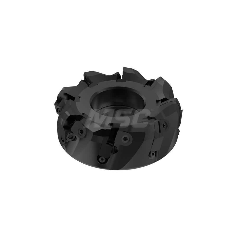 Indexable Chamfer & Angle Face Mills; Minimum Cutting Diameter (mm): 80.00; Maximum Cutting Diameter (mm): 94.50; Maximum Depth of Cut (mm): 12.00; Arbor Hole Diameter (mm): 27.00; Lead Angle: 60; Compatible Insert Size Code: SP..1906Z..R; Cutter Style: R