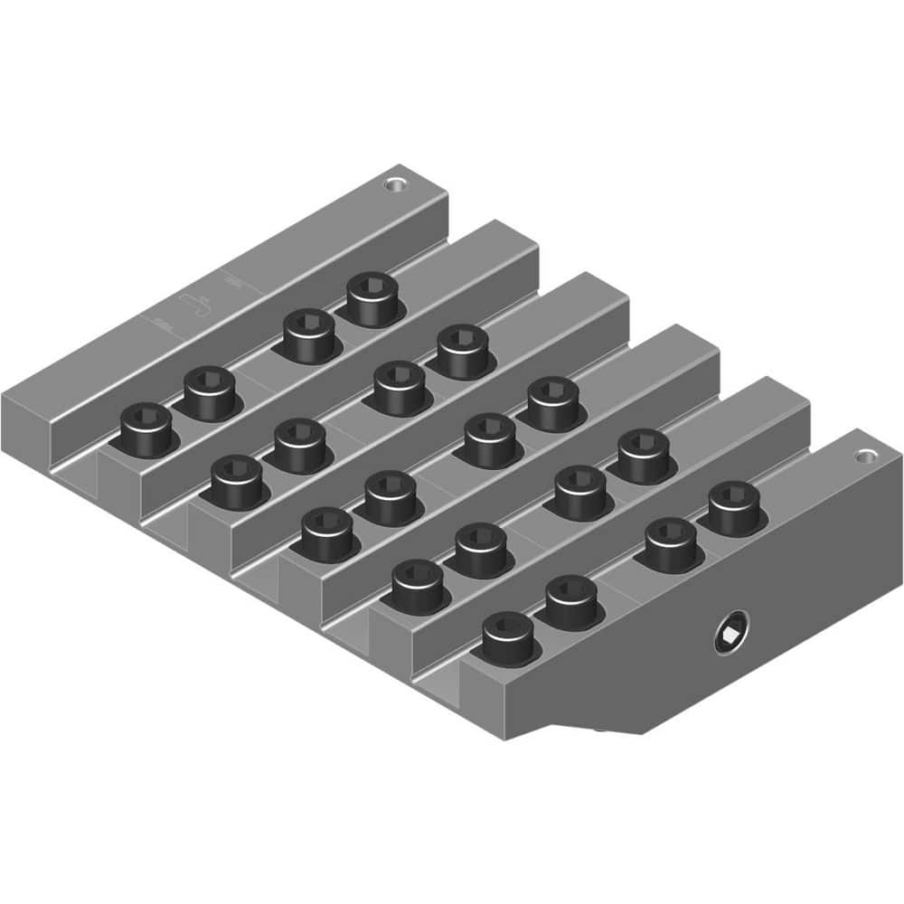 Swiss Gang Plates; Machine Compatibility: STAR; For Use With: STAR SR20 IV B; STAR SR20 IV A; Number of Stations: 2; Quick Change: Yes; Material: Alloy Steel; Station Size: 2x12mm; Additional Information: Only ARNO split-shank  ™FAST CHANGE ™ tool holders