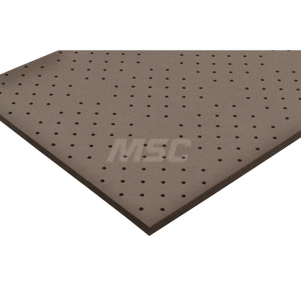 Anti-Fatigue Mat: 96″ Length, 36″ Wide, Nitrile Rubber, Beveled Edge, Standard-Duty Black