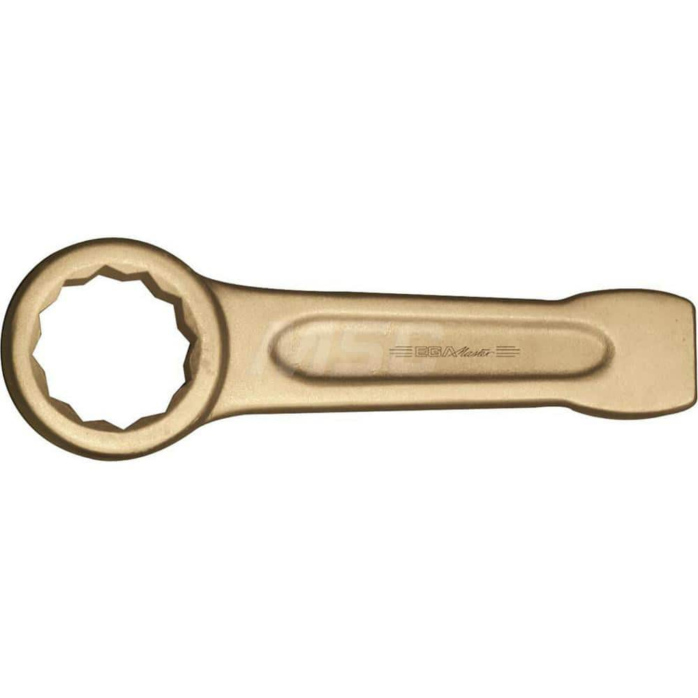 Box End Striking Wrench: 46 mm, 12 Point, Single End 235 mm OAL, Aluminum & Bronze, Satin Finish