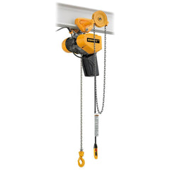 Electric Hoists; Work Load Limit: 1 TON; Controller: Pendant; Mount Type: Geared Trolley; Brake Type: Load; Lifting Speed: 23 ft/min