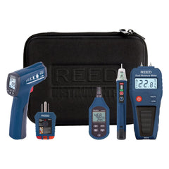 Electrical Test Equipment Combination Kits; Kit Type: Home Inspection Kit; Batteries Included: Yes; Standards: CE; Number Of Pieces: 6; Contents: Receptacle Tester (R5210); Non-Contact Voltage Detector (R5110); Infrared Thermometer (R2300); Dual Moisture