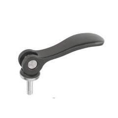 Clamp Cam Levers; Type: Adjustable External Thread Cam Lever; Hole Diameter (Inch): 0.3200; Hole Diameter (mm): 0.3200; Hole Center to Lever End (Decimal Inch): 2.0600; Overall Width (Decimal Inch): 0.7100; Travel (Decimal Inch): 0.0400; Material: Stainle